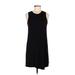 Antistar Casual Dress - Shift Crew Neck Sleeveless: Black Print Dresses - Women's Size Small