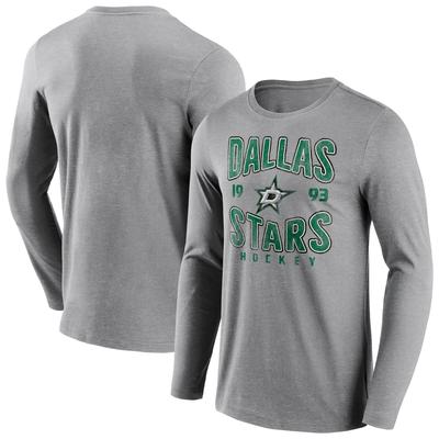 Dallas Stars Fanatics Branded Wave Off Langarm-T-Shirt - Sportgrau - Herren Image
