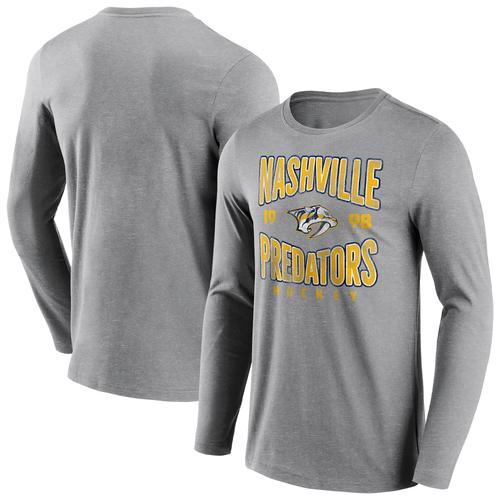 Nashville Predators Fanatics Branded Wave Off Langarm-T-Shirt - Sportgrau - Herren