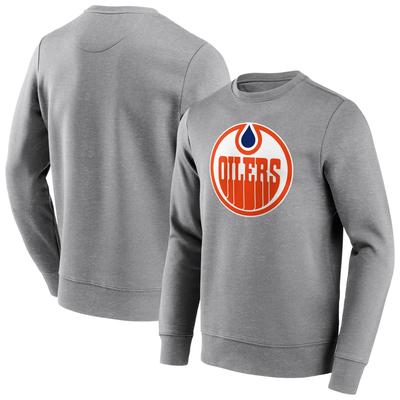 Edmonton Oilers Fanatics Branded True Classics Vintage Graphic Crew Sweatshirt - Sportgrau - Herren Image