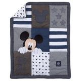 Disney Bedding | Mickey Mouse: Hello World Appliqud Comforter | Color: Blue/Gray | Size: Fits Standard Crib