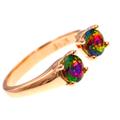 Anthropologie Jewelry | Gorgeous 18k Rose Gold Filled & Mystic Topaz Adjustable Size 6-8 | Color: Gold | Size: 6-8