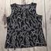 Nine West Tops | Nine West Sleeveless Blouse, Size Large | Color: Black/White | Size: L