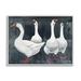 Stupell Industries Gaggle Of White Geese Vintage Farm Bird Animals XXL Black Framed Giclee Texturized Art By Suzi Redman in Brown | Wayfair