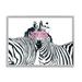 Stupell Industries Zebra Safari Animal Pair Pink Sunglasses Wild Pattern Oversized Black Framed Giclee Texturized Art By Ziwei Li | Wayfair