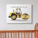 Trinx Abdul-Majeed Steam Roller Traditional Construction Truck Art Canvas in Black/Yellow | 24 H x 30 W x 1.5 D in | Wayfair