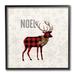 The Holiday Aisle® Noel Phrase Patchwork Reindeer Christmas Snowflakes Canvas in Black/Green/Red | 12 H x 12 W x 1.5 D in | Wayfair