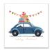 The Holiday Aisle® Blue Christmas Cat Car w/ Present Stack Wood in Brown | 12 H x 12 W x 0.5 D in | Wayfair 0AA329B5251F4EFC8728F14D14545B7D