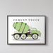 The Twillery Co.® Valletta Cement Truck Mixer Classic Construction Vehicle Art Canvas in Black/Green | 11 H x 14 W x 1.5 D in | Wayfair