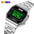 SKMEI rétro LED numérique hommes montres Casual Simple hommes montres en acier inoxydable bande