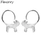 Foxanry – boucles d'oreilles anti-allergie couleur argent tendance élégant créatif Texture