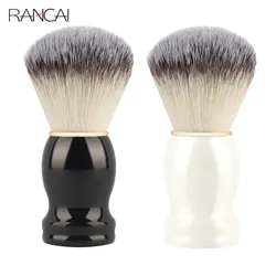 Brosse à barbe pinceaux de maquillage RANCAI – brosse à barbe avec manche en bois pour hommes 1