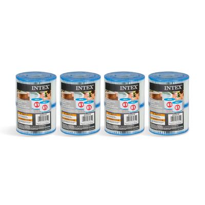Intex 29001E PureSpa Type S1 Easy Set Spa Filter Replacement Cartridges, 8 Pack - 0.56