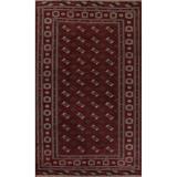 Geometric Bokhara Oriental Living Room Area Rug Handmade Wool Carpet - 7'9" x 12'5"