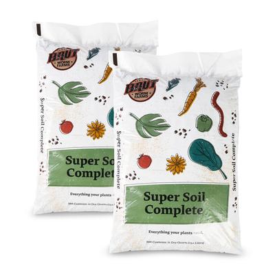 Brut Worm Farms Super Soil All Purpose Rich Dark Blend Organic Soil (2 Pack) - 30