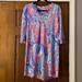 Lilly Pulitzer Dresses | Lilly Pulitzer Pima Cotton Sail Boat 3/4 Sleeve Dress Size Small | Color: Blue/Pink | Size: S