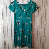 American Eagle Outfitters Dresses | American Eagle Outfitters Teal Flower Dress | Color: Blue/Green | Size: 6