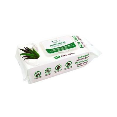 Best Pet Supplies Aloe Vera Cat & Dog Grooming Wipes, 100 count