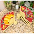 Ebros Gift Oriental Folding Fan Shaped Sushi Plate Porcelain China/Ceramic in Red | 8 W in | Wayfair FUJISFP2-3366 PACKOF4