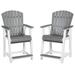 Signature Design Transville Barstool (2/CN) in Gray/White - Ashley Furniture P210-124