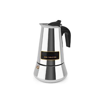 Cafetière italienne Orbegozo en acier inoxydable. Capacité 6 tasses.