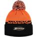 Men's adidas Orange/Black Anaheim Ducks COLD.RDY Cuffed Knit Hat with Pom