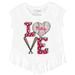 Girls Youth Tiny Turnip White Philadelphia Phillies Baseball Love Fringe T-Shirt