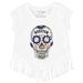 Girls Youth Tiny Turnip White Houston Astros Sugar Skull Fringe T-Shirt