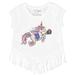 Girls Toddler Tiny Turnip White Chicago Cubs Unicorn Fringe T-Shirt