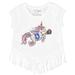 Girls Youth Tiny Turnip White Los Angeles Dodgers Unicorn Fringe T-Shirt