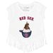 Girls Youth Tiny Turnip White Boston Red Sox Sundae Helmet Fringe T-Shirt