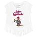 Girls Youth Tiny Turnip White St. Louis Cardinals Kate the Catcher Fringe T-Shirt