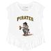 Girls Youth Tiny Turnip White Pittsburgh Pirates Kate the Catcher Fringe T-Shirt