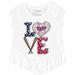 Girls Youth Tiny Turnip White Minnesota Twins Baseball Love Fringe T-Shirt