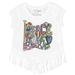 Girls Youth Tiny Turnip White Seattle Mariners Peace Love Baseball Fringe T-Shirt