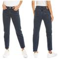 Levi's Jeans | Levis Premium Women Denim Jean Wedgie Icon Ankle High Rise Taper Crop Black Blue | Color: Black/Blue | Size: Various