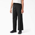 Dickies Women's Regular Fit Cropped Pants - Rinsed Black Size 2 (FPR10)