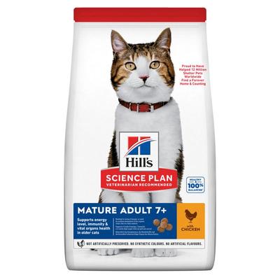Hill's Science Plan Feline Mature 7+ met Kip 3 kg Pellets Image
