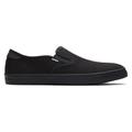 TOMS Men's Black On Black Heritage Canvas Baja Slip-On Topanga Collection Shoes, Size 8.5