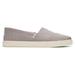 TOMS Women's Grey Morning Dove Heritage Canvas Alpargata Cupsole Shoes, Size 9.5