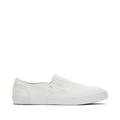 TOMS Men's White Canvas Baja Slip-On Topanga Collection Shoes, Size 12