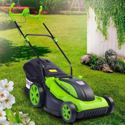 Elektro Rasenmäher Elektromäher 2000 Watt 43cm Schnittbreite Ergogriff 50L Fangkorb 20-70mm