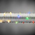 Gerson 45692 - 10' 30 Light Silver Wire Warm White/Multi-Color Battery Operated Indoor LED Micro Miniature Christmas Light String Set with Timer