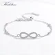 KDecisions-Bracelet à breloques TINE pour hommes et femmes argent regardé 925 bracelets en or