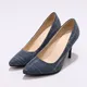 ASILETO-Escarpins en Denim à Talons Hauts pour Femme Chaussures Bleues à Stiletchassis de 9cm