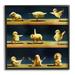 Stupell Industries Yoga Chicks Stretching Farm Animals Funny Exercise Painting in Yellow | 17 H x 17 W x 1.5 D in | Wayfair ak-440_fr_17x17