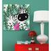 Zoomie Kids The Story of a Zebra Art on Wrapped Canvas Metal in Black/Green/Pink | 40 H x 40 W x 2 D in | Wayfair 37A4B00D70524F50AA746D463446A984