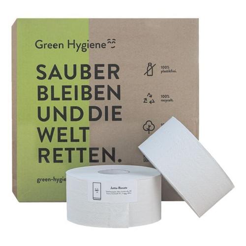 Green Hygiene 16 Rollen CO₂-neutrales Recycling-Toilettenpapier »Jutta-Renate« weiß, Green Hygiene