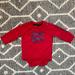 Carhartt One Pieces | Carhartt Infant / Baby Red Long Sleeve Body Suit Size 6 Months / Tractors | Color: Red | Size: 6mb