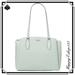 Kate Spade Bags | Kate Spade Monet Pebbled Leather Large Triple Compartment Tote, Crystal Blue | Color: Green | Size: Os